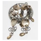 Vintage 830 Sterling Silver Norwegian Sole Brooch