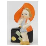 * Vintage Porcelain ï¿½Traveling Girlï¿½ Figurine, 4