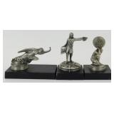3 Pewter Franklin Mint Hood Ornaments - McFarlan,