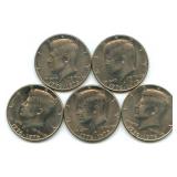 Group of 5 Kennedy Bicentennial Half Dollars