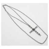 Large Multi Strand Cross Necklace - Shortest