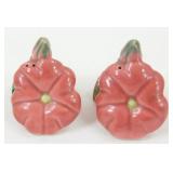 * Vintage Pottery Pink Morning Glory Flowers Salt