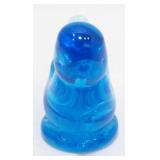 * Vintage Blue Glass Bird Figurine Paperweight -