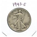 1943-S Walking Liberty Silver Half Dollar