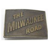 Vintage 1970ï¿½s Milwaukee Road Railroad Brass Belt