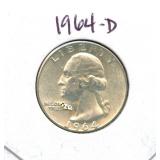 1964-D Washington Silver Quarter