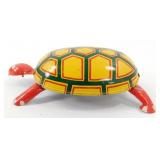 Vintage Tin Wind-Up Walking Turtle Toy - Made in