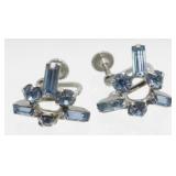 Vintage 1950ï¿½sï¿½Blue and White Rhinestone