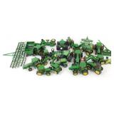 19 Toy John Deere Tractors and Equipment