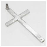 Vintage Sterling Silver Cross Pendant - 3.34