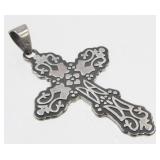 Vintage Sterling Silver Cross Pendant - 11.47