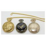 3 Pocket Watches with 1 Chain