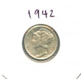 1942 Mercury Silver Dime