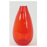 * Vintage 1960ï¿½s Murano Art Glass Vase, Red with
