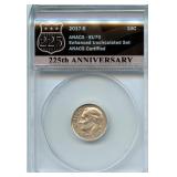 2017-S Roosevelt Dime - ANACS EU70, Enhanced