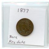 1877 Indian Head Cent - Key Date
