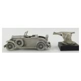 Pewter Ford Hood Ornament & Danbury Mint 1930