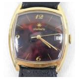 Vintage Stellaris Gold Tone Purple Dial Manual