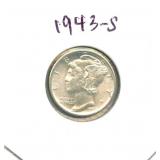 1943-S Mercury Silver Dime