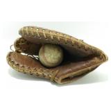 Vintage La Crosse Area Baseball Glove with