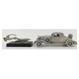 Pewter Chrysler Hood Ornament & Danbury Mint 1932