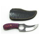 New Carbon Steel Skinner Knife with Leather