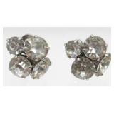 Vintage Coro Rhinestone Screw Back Earrings