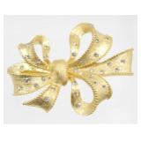 Vintage Rhinestone Speckled Brooch