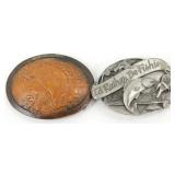 2 Fishing Belt Buckles