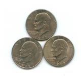 Group of 3 Eisenhower Dollars