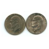 Pair of Eisenhower Dollars