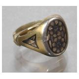 Vintage Russian? Designer 925 2AC4 Sterling Ring