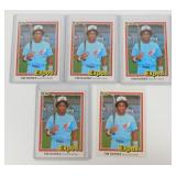5 Vintage 1981 Donruss Tim Raines RC Rookie
