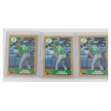 3 Vintage 1987 Topps Mark McGwire Rookie Baseball