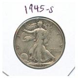 1945-S Walking Liberty Silver Half Dollar