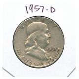 1957-D Franklin Silver Half Dollar
