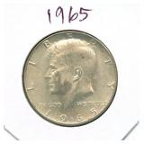 1965 Kennedy Silver Half Dollar - 40% Silver