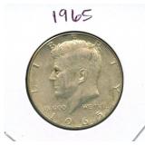 1965 Kennedy Silver Half Dollar - 40% Silver