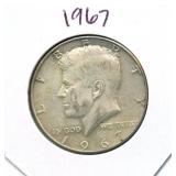 1967 Kennedy Silver Half Dollar - 40% Silver