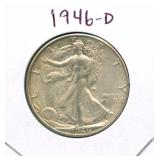 1946-D Walking Liberty Silver Half Dollar