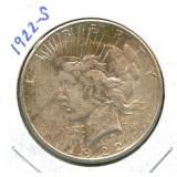 1922-S Peace Silver Dollar