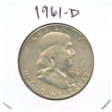 1961-D Franklin Silver Half Dollar