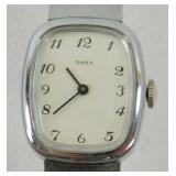 Vintage Manual Wind Silver Tone Timex Ladies