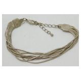 Silver Tone 8-Strand Bracelet - 12.62 grams Total