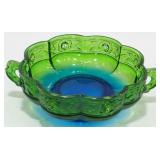 * Jeannette Glass Aztec Rose Blue & Green Ombre