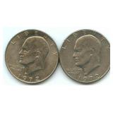 Pair of Eisenhower Dollar Coins