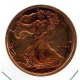 2012 Walking Liberty Design Copper Round - One