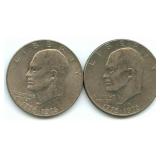 Pair of Eisenhower Dollar Coins