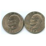 Pair of Eisenhower Dollar Coins