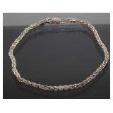 7" Rope Chain Bracelet - Italy 925 "S" Signed,